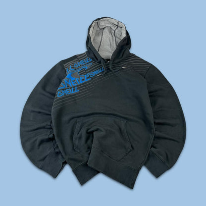 VINTAGE Y2K ONEILL GRAPHIC PRINT HOODIE BLACK