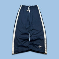 VINTAGE Y2K NIKE BAGGY SIDE STRIPE TRACKSUIT BOTTOMS NAVY