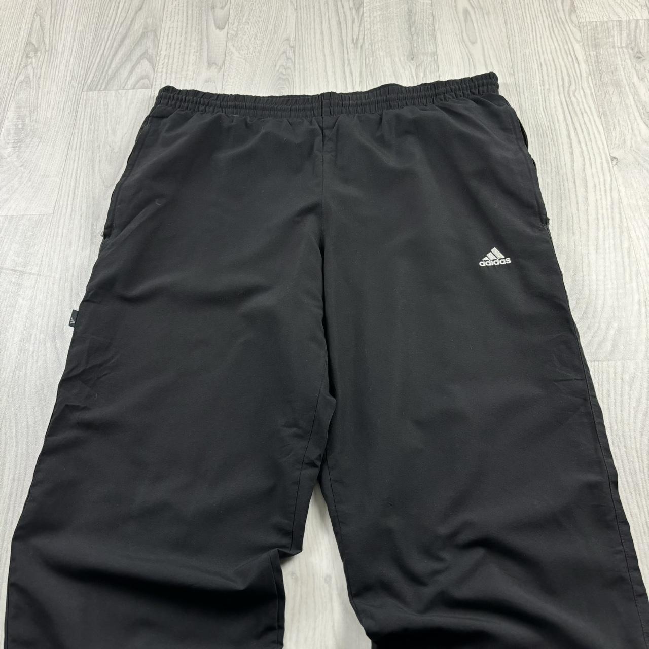 VINTAGE Y2K ADIDAS BAGGY TRACKSUIT BOTTOMS BLACK