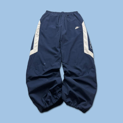 VINTAGE Y2K NIKE TECHNICAL BAGGY TRACKSUIT BOTTOMS NAVY