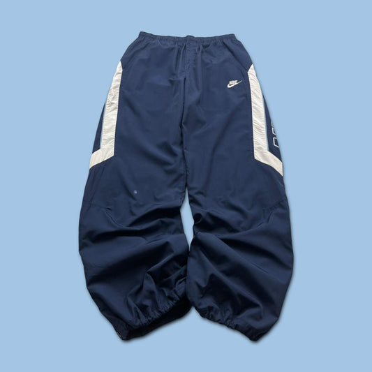 VINTAGE Y2K NIKE TECHNICAL BAGGY TRACKSUIT BOTTOMS NAVY