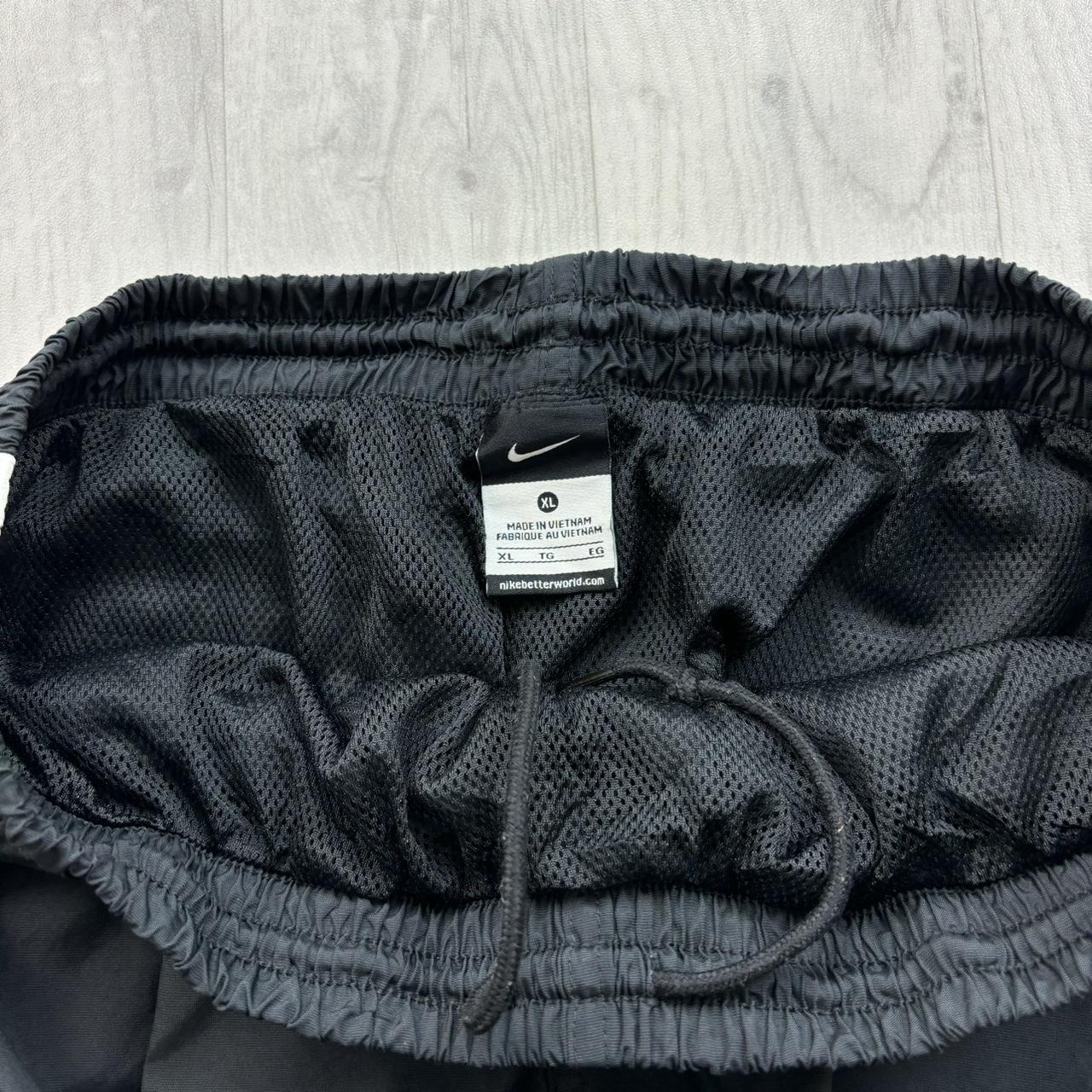 VINTAGE Y2K NIKE BAGGY SIDE STRIPE TRACKSUIT BOTTOMS BLACK