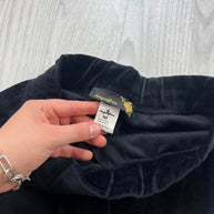 VINTAGE Y2K SUGARFREE FLARED LOW RISE VELOUR JOGGERS BLACK