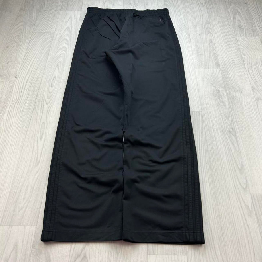 VINTAGE Y2K ADIDAS SIDE STRIPE BAGGY TRACKSUIT BOTTOMS BLACK