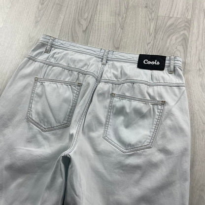 VINTAGE BARNEY COOLS BAGGY JORTS WHITE (34w)
