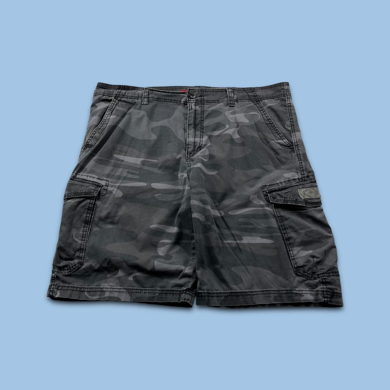 VINTAGE Y2K UNION BAY BAGGY LOOSE CAMO SHORTS GREY