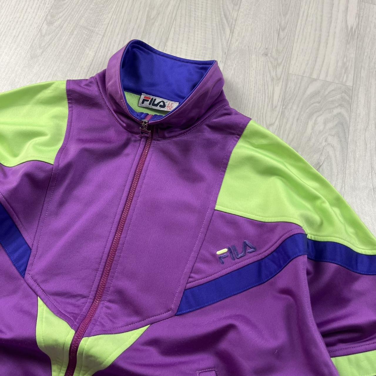 VINTAGE 00s FILA ZIP UP TRACK JACKET PURPLE