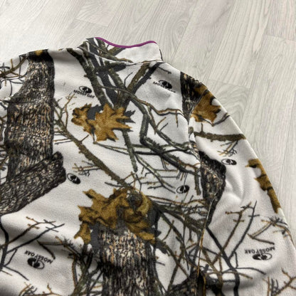 VINTAGE REALTREE MOSSY OAK QUARTER ZIP UP FLEECE CAMO