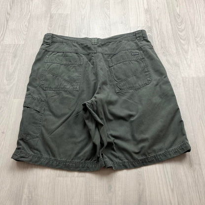VINTAGE Y2K COLUMBIA BAGGY UTILITY SHORTS GREEN TEAL