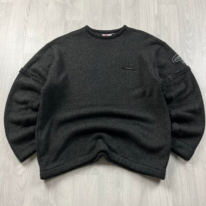 VINTAGE Y2K O’NEILL CHUNKY KNITTED JUMPER GREY