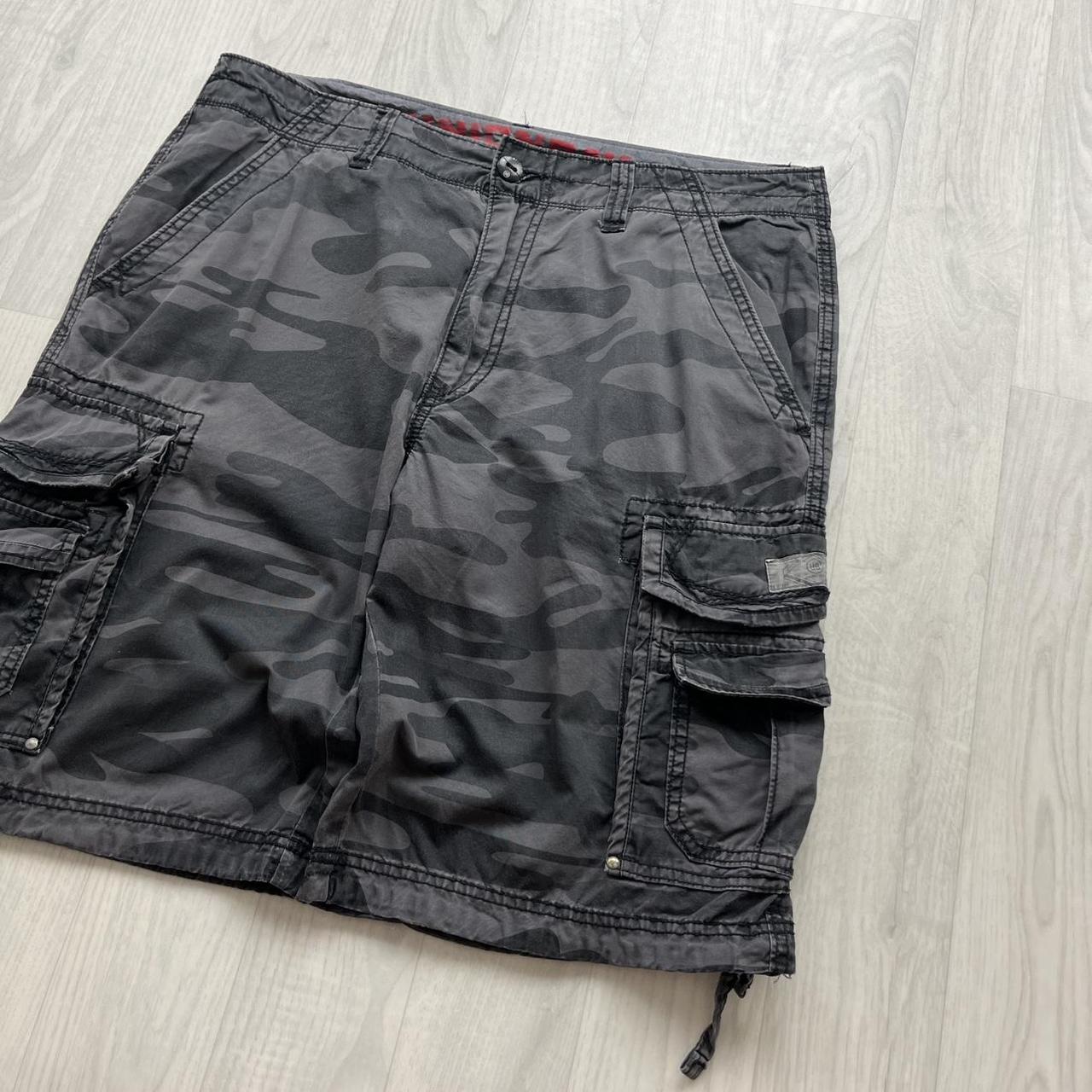 VINTAGE Y2K UNION BAY BAGGY LOOSE CAMO SHORTS BLACK