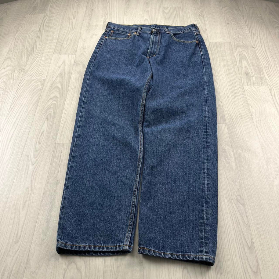 VINTAGE 00s LEVIS 550 BAGGY JEANS NAVY BLUE