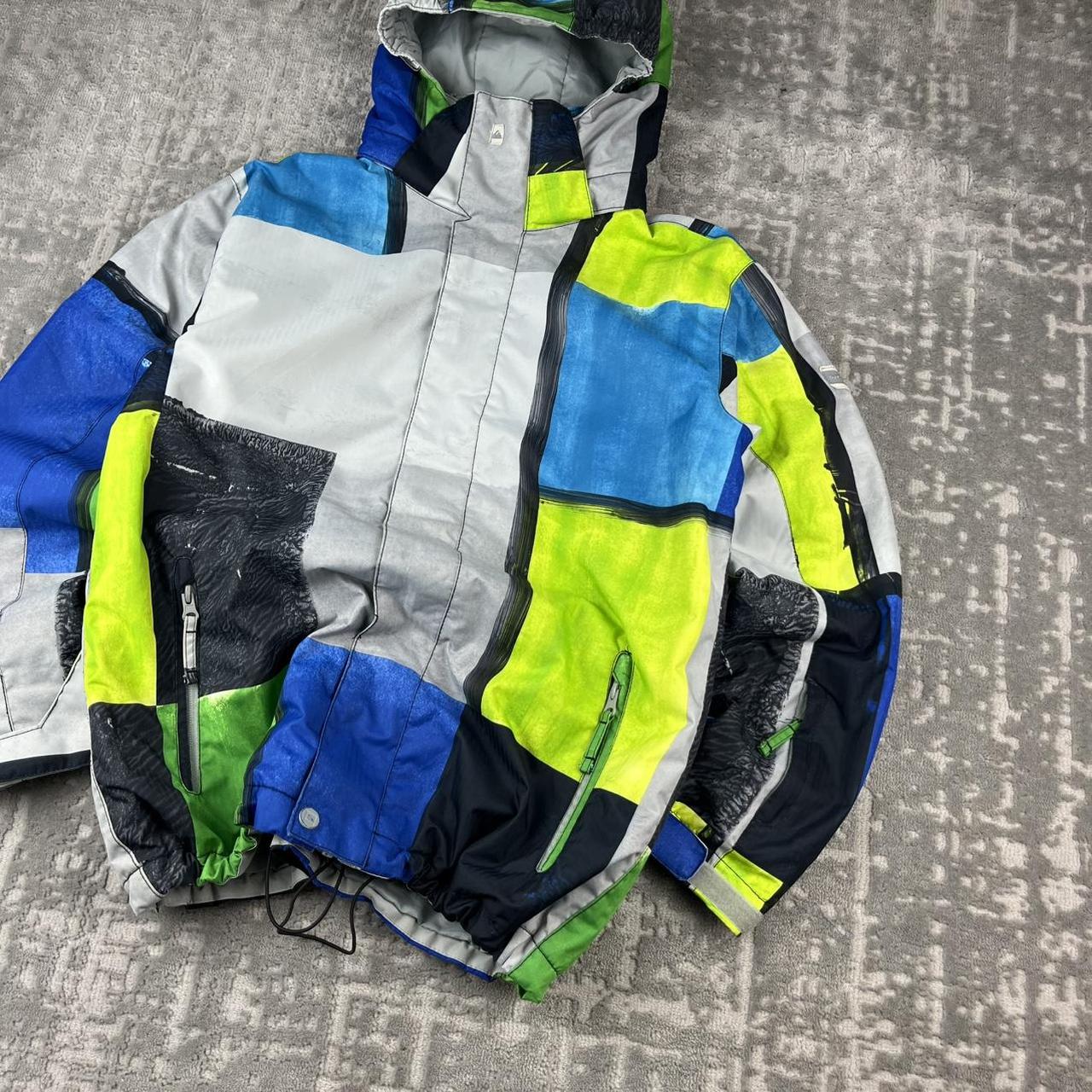 VINTAGE Y2K QUIKSILVER SKI JACKET WHITE BLUE