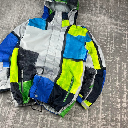 VINTAGE Y2K QUIKSILVER SKI JACKET WHITE BLUE