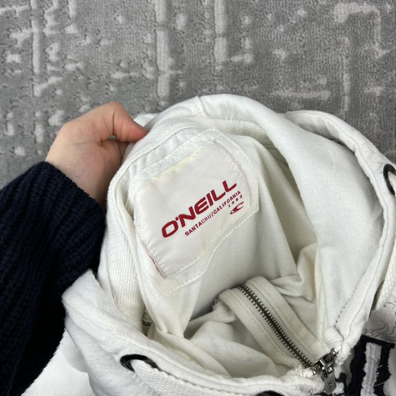 VINTAGE Y2K ONEILL SPELL OUT HOODIE WHITE