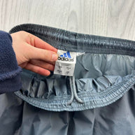 VINTAGE Y2K ADIDAS BAGGY SHELL TRACKSUIT BOTTOMS GREY