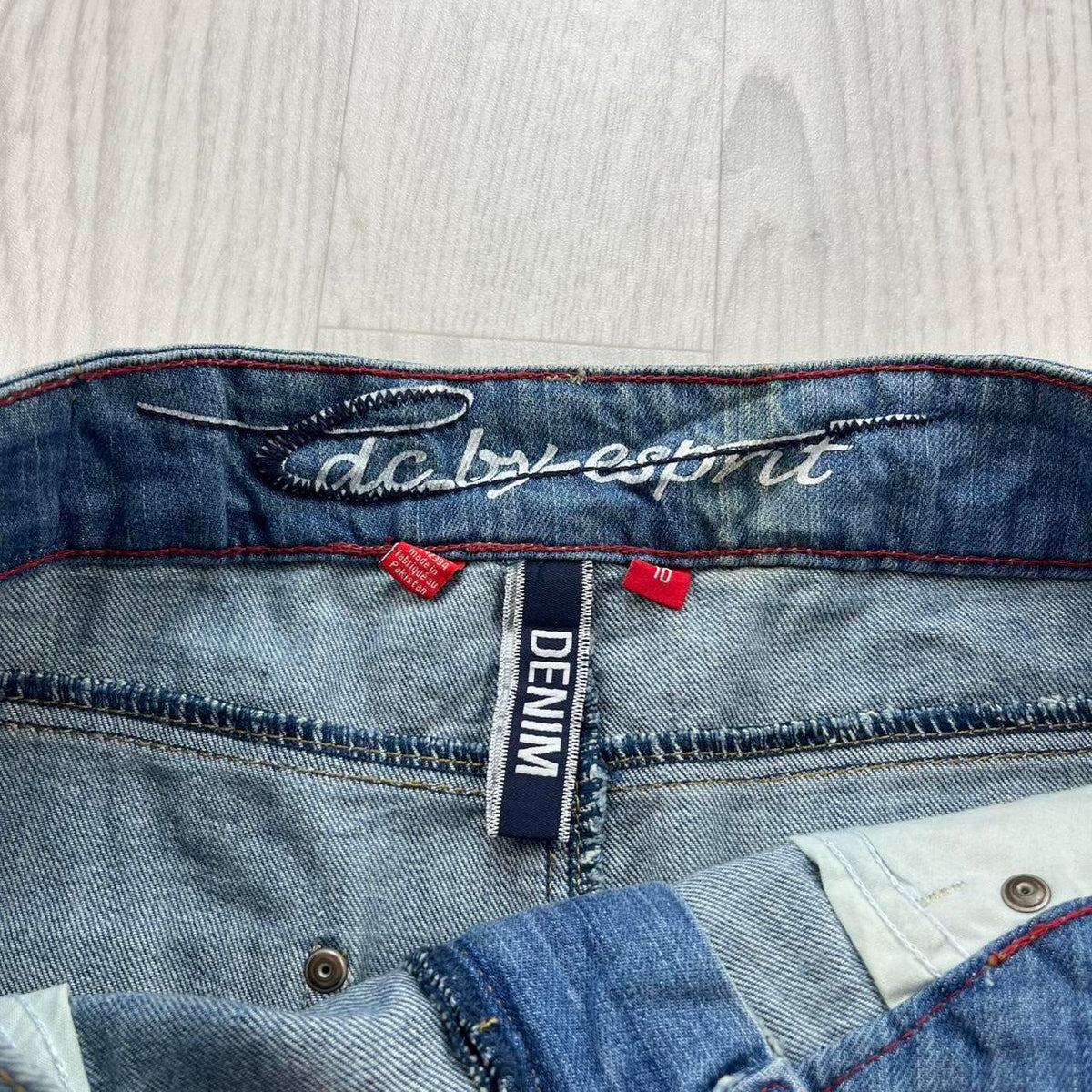 VINTAGE Y2K EDC ESPRIT DENIM MINI SKIRT BLUE