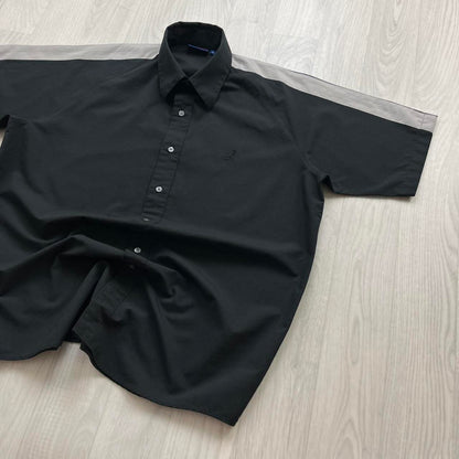 VINTAGE Y2K KANGOL SHORT SLEEVE SHIRT BLACK GREY