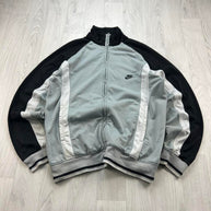 VINTAGE Y2K NIKE TRACK JACKET GREY / BLACK