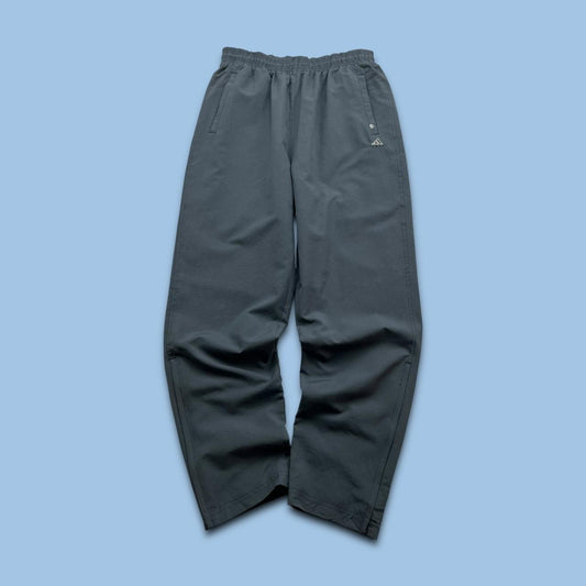 VINTAGE Y2K ADIDAS BAGGY STRAIGHT LEG TRACKSUIT BOTTOMS GREY