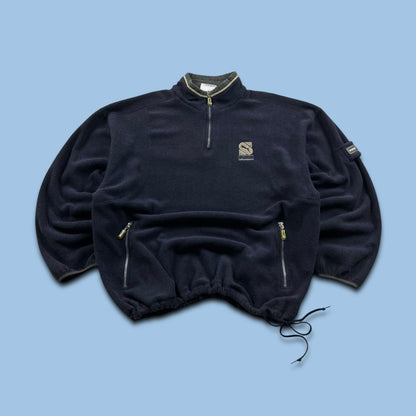 VINTAGE Y2K PUMA QUARTER ZIP TECHNICAL FLEECE SWEATSHIRT NAVY