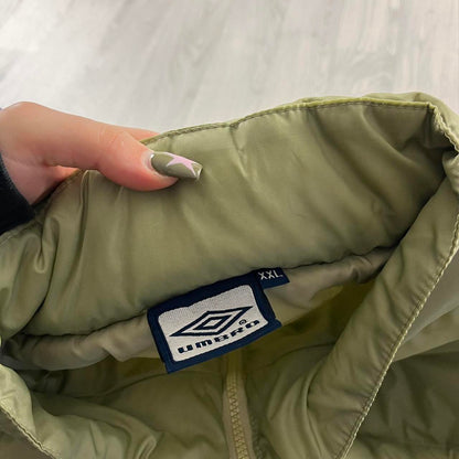 VINTAGE Y2K UMBRO PUFFER JACKET GREEN