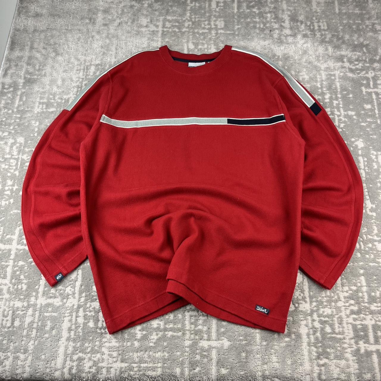 VINTAGE Y2K QUIKSILVER LIGHTWEIGHT KNITTED JUMPER RED