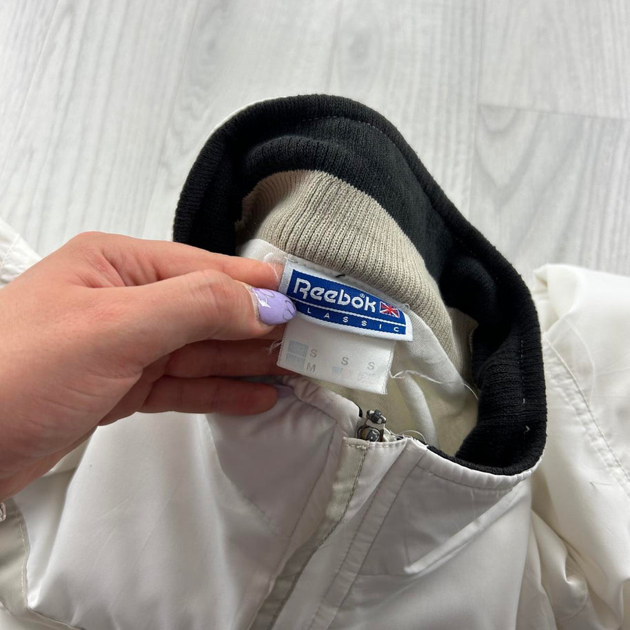 VINTAGE Y2K REEBOK LIGHTWEIGHT TRACK JACKET WHITE