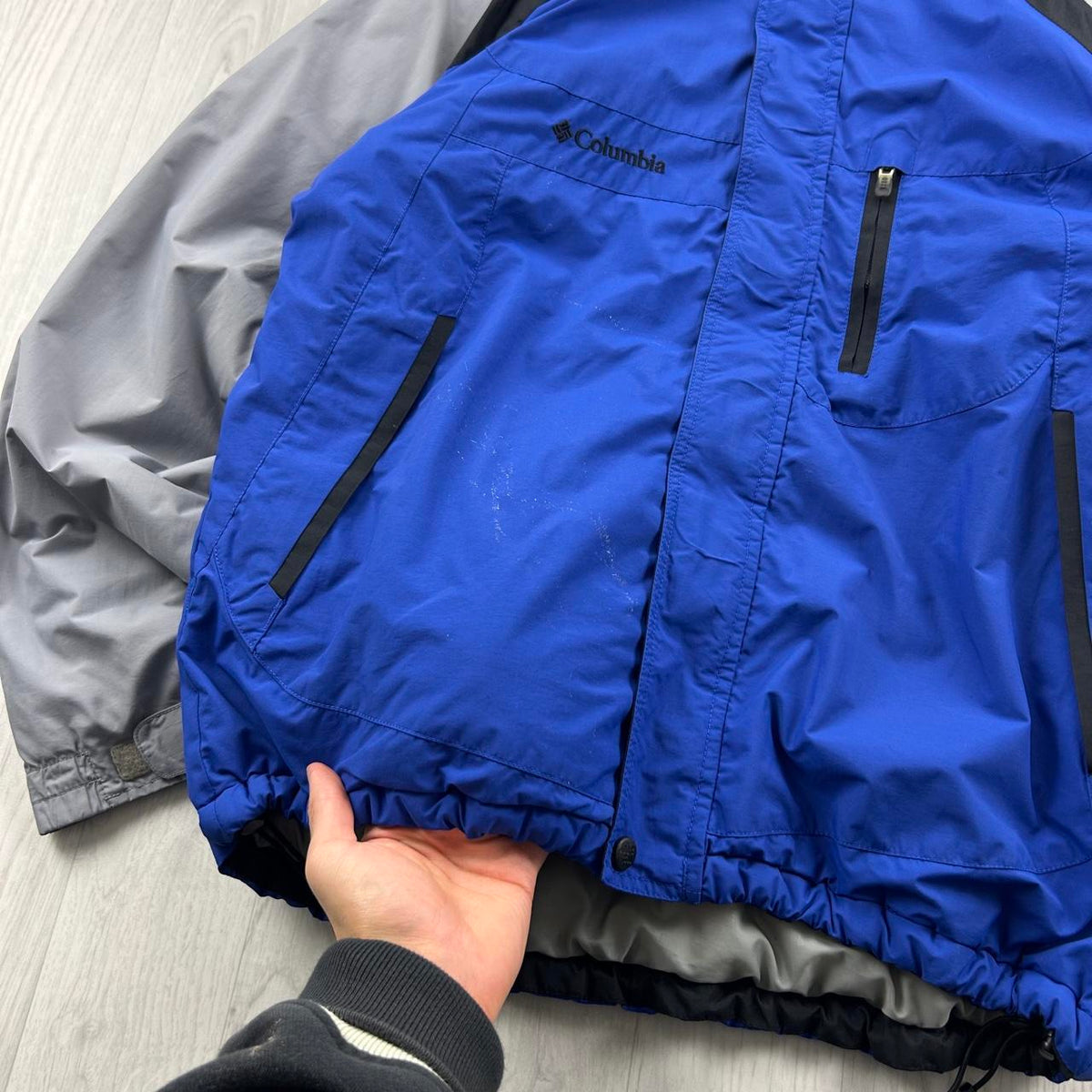 VINTAGE Y2K COLUMBIA TECHNICAL UTILITY SKI JACKET BLUE / GREY