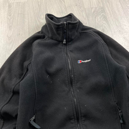 VINTAGE Y2K BERGHAUS ZIP UP TECHNICAL FLEECE BLACK
