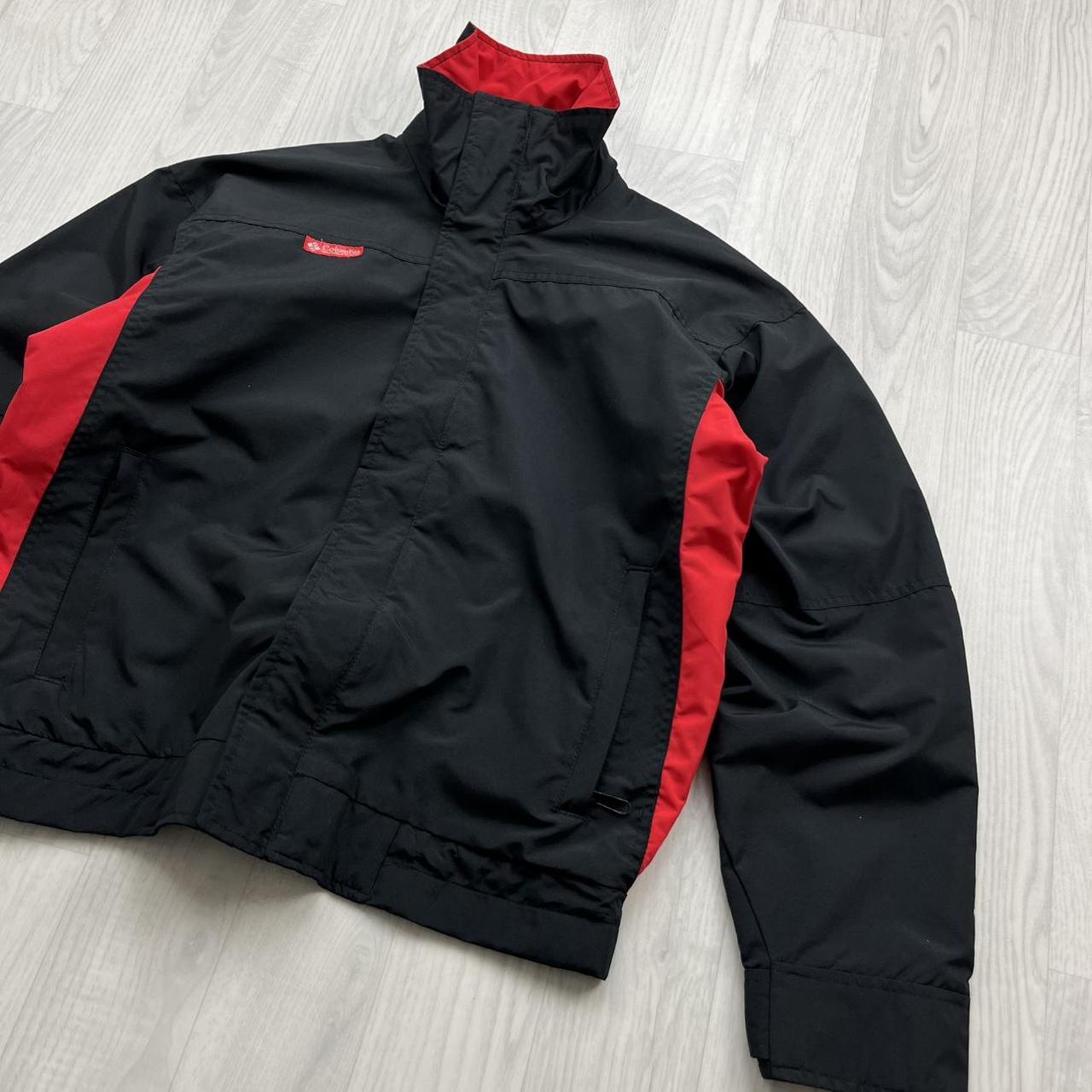 VINTAGE 00s COLUMBIA UTILITY BOMBER JACKET BLACK RED