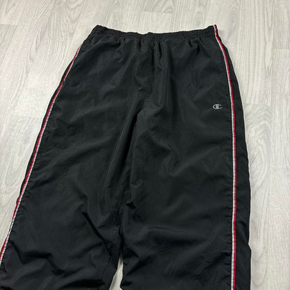 VINTAGE Y2K CHAMPION BAGGY TRACKSUIT BOTTOMS BLACK