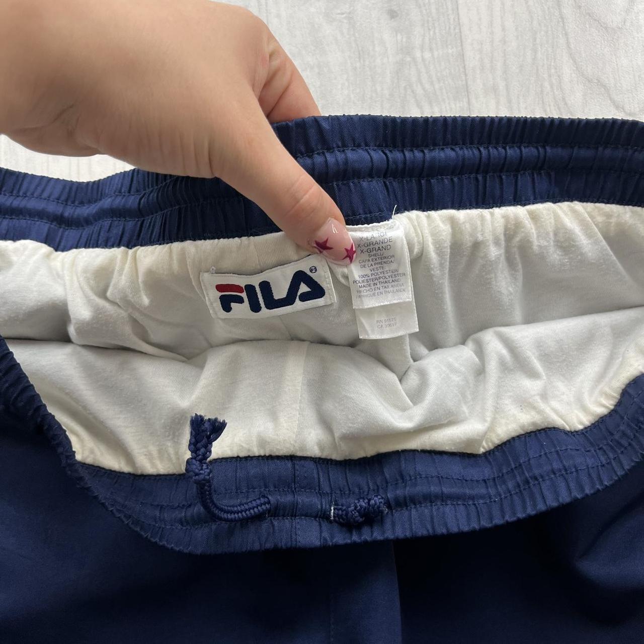 VINTAGE Y2K FILA BAGGY TRACKSUIT BOTTOMS NAVY