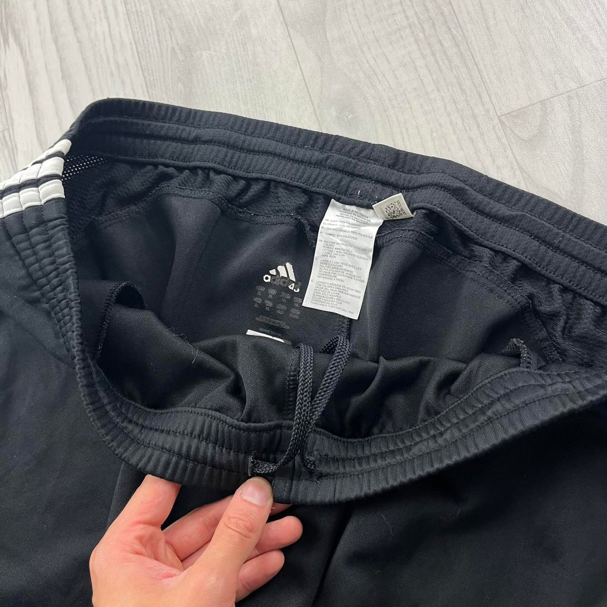 VINTAGE Y2K ADIDAS SIDE STRIPE BAGGY TRACKSUIT BOTTOMS BLACK