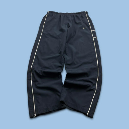 VINTAGE Y2K NIKE WIDE LEG TRACKSUIT BOTTOMS NAVY