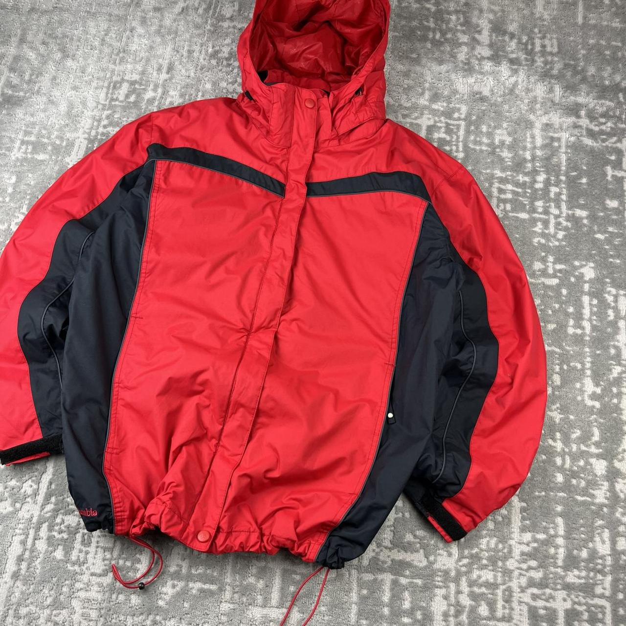 VINTAGE 00s COLUMBIA TECHNICAL WATERPROOF JACKET RED