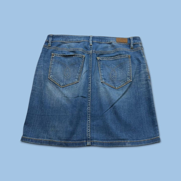 VINTAGE Y2K ESPRIT DENIM MIDI SKIRT BLUE