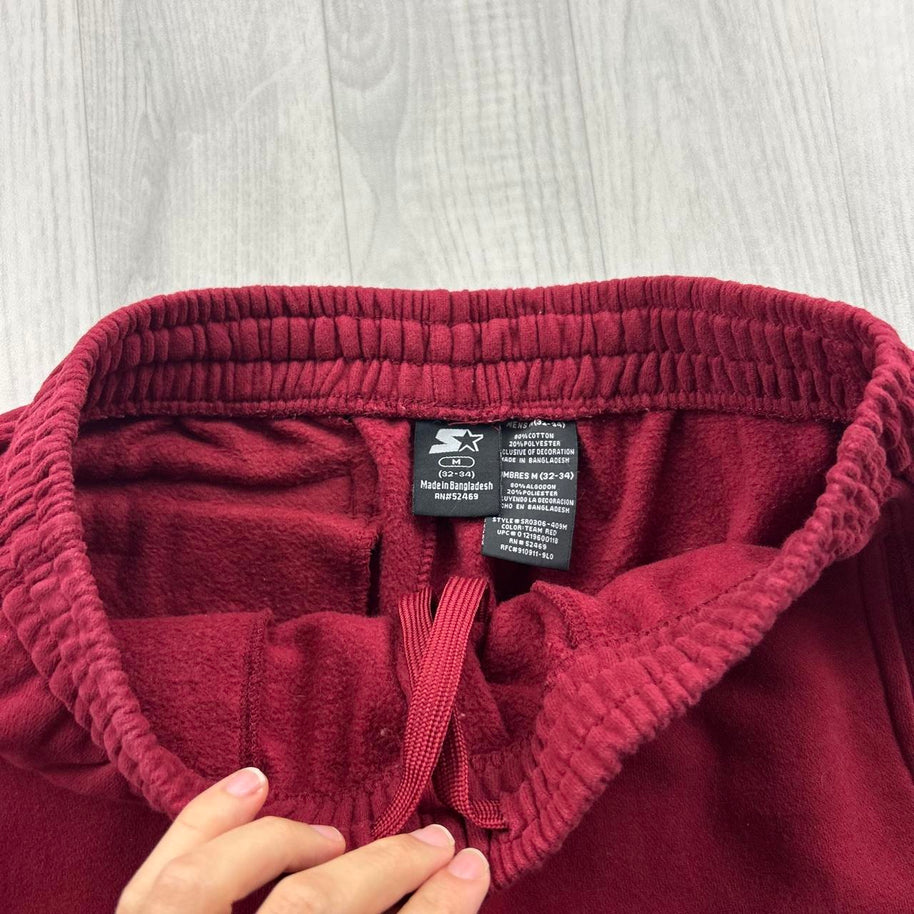 VINTAGE Y2K STARTER BAGGY COTTON SWEATPANTS RED
