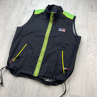 VINTAGE Y2K TOMMY HILFIGER TECHNICAL GILET VEST JACKET BLACK