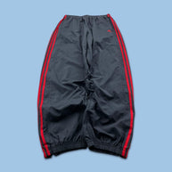 VINTAGE Y2K ADIDAS SIDE STRIPE BAGGY TRACKSUIT BOTTOMS NAVY RED