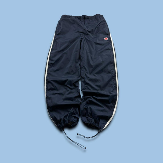 VINTAGE Y2K NIKE CORTEZ BAGGY TECHNICAL TRACKSUIT BOTTOMS NAVY