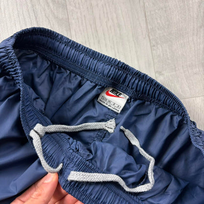 VINTAGE 90s NIKE BAGGY SHELL TRACKSUIT BOTTOMS BLUE