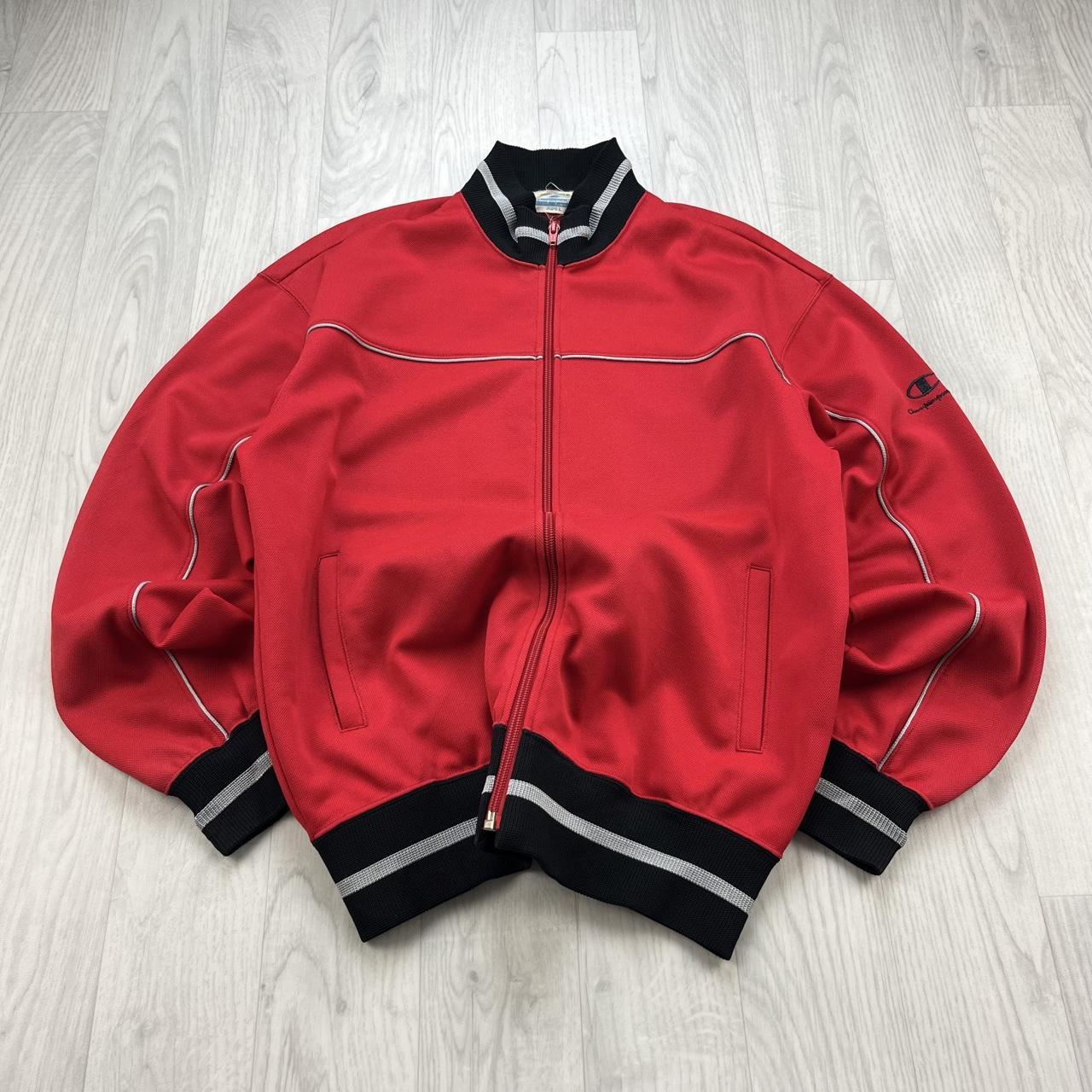 VINTAGE Y2K CHAMPION TRACK JACKET RED