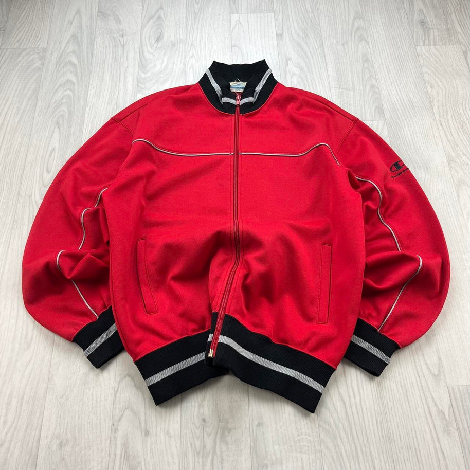 VINTAGE Y2K CHAMPION TRACK JACKET RED