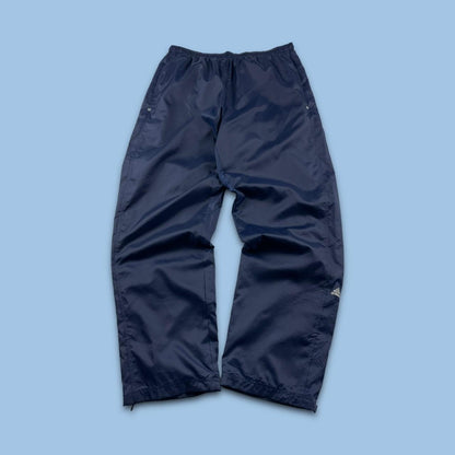 VINTAGE Y2K ADIDAS BAGGY TRACKSUIT BOTTOMS NAVY (M)