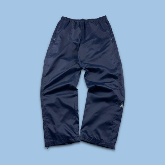 VINTAGE Y2K ADIDAS BAGGY TRACKSUIT BOTTOMS NAVY (M)