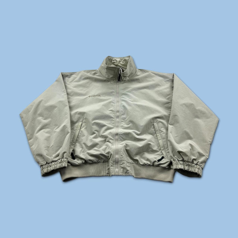 VINTAGE Y2K COLUMBIA UTILITY BOMBER JACKET BEIGE