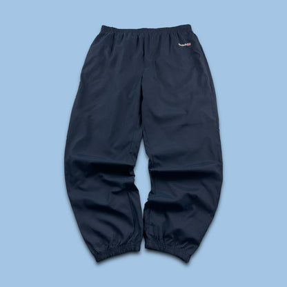 VINTAGE 00s REEBOK BAGGY TRACKSUIT BOTTOMS NAVY (2XL)