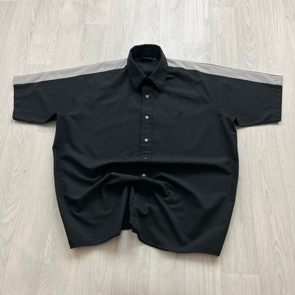 VINTAGE Y2K KANGOL SHORT SLEEVE SHIRT BLACK GREY