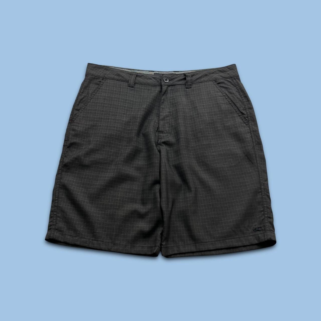VINTAGE Y2K ONEILL BAGGY CHECKERED PLAID SHORTS BLACK
